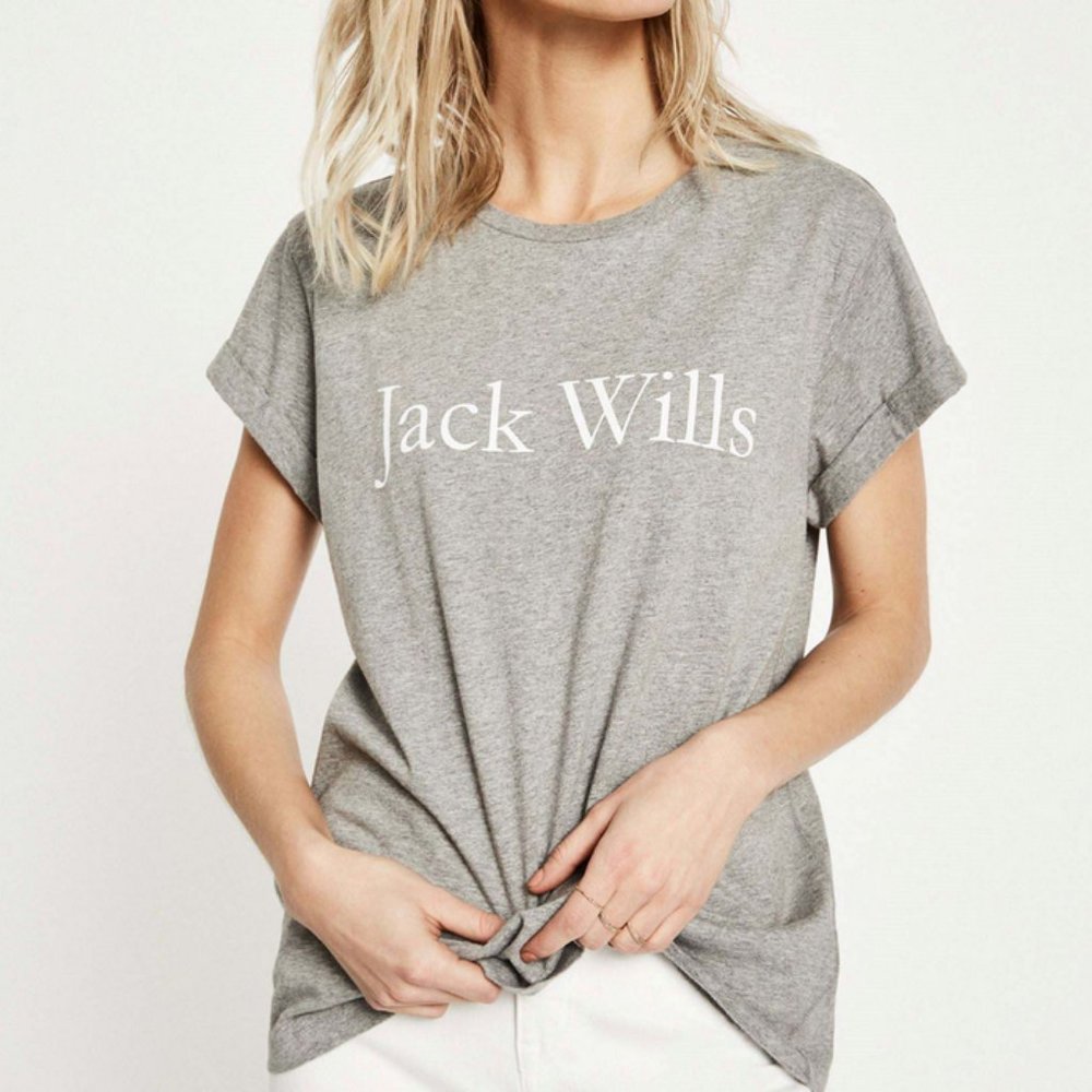 Jack Wills Women's Gray Tshirt Size 6